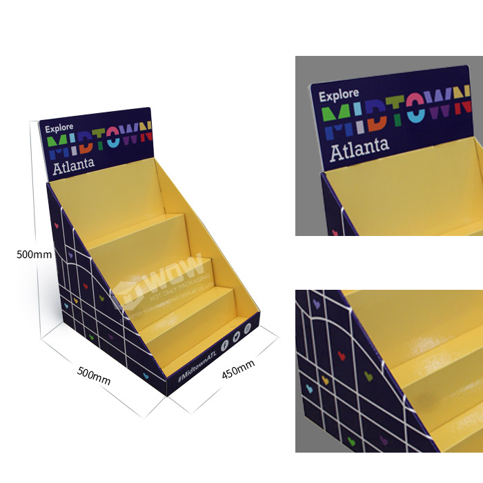 4-Tier Tabletop Sock Display Stand with Small Cardboard Display Stands