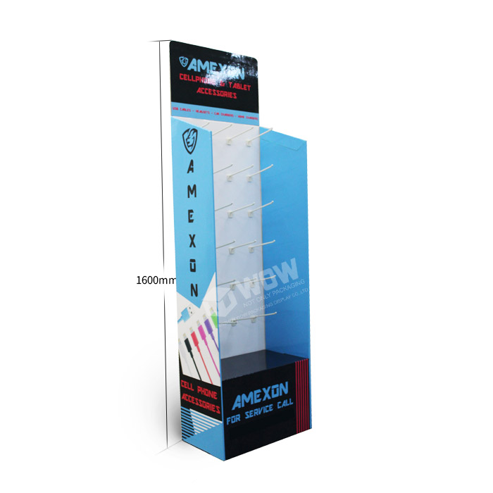 Custom Cardboard POP Hanging Mobile Accessories Display Rack