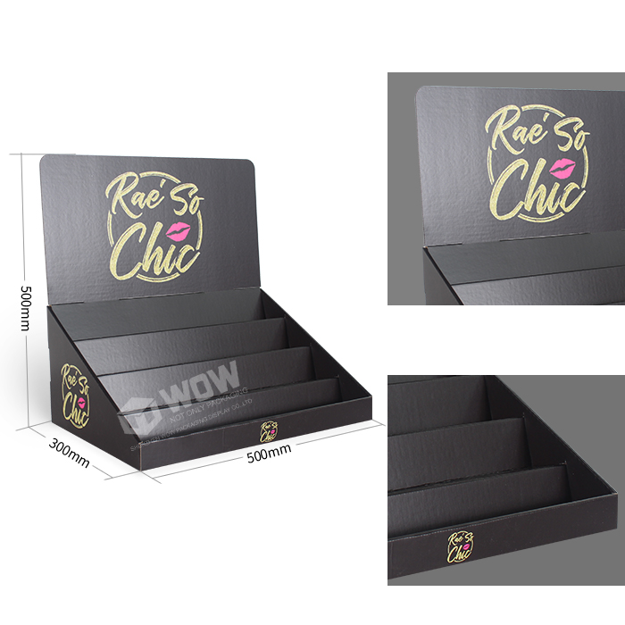 Cardboard Lip Balm Display Featuring 4 Tiers Stand and Cardboard Paper Stand for Retail