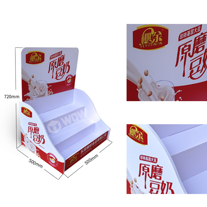Plastic Product Display for Creative Beverage and 3-Tier Countertop Display Stand