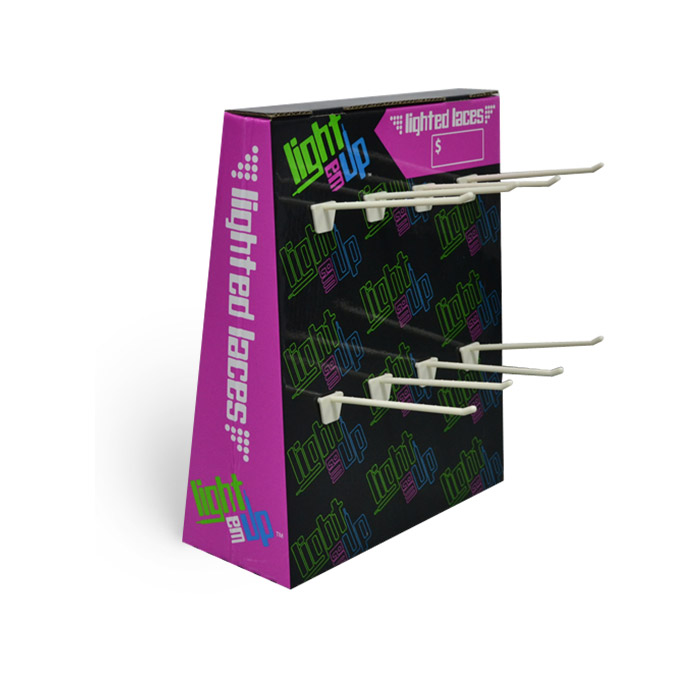 Custom Made Stands for Socks Display Stands for Shop Featuring Countertop Display Racks with Hooks and POS Cardboard Displays