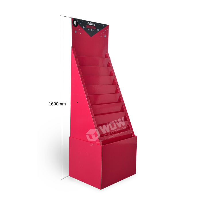 Floor Stand Cardboard Display Unit for Collapsible Greeting Card Stand