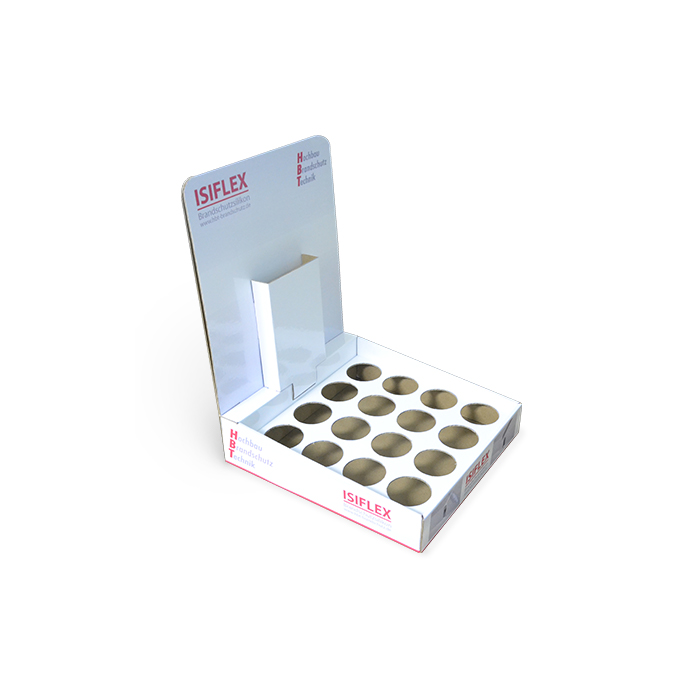 Cardboard Bottle Display Featuring Cardboard Counter Display Units