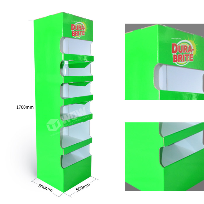 Custom Cardboard Dish Towel Display Rack with FSDU Stands