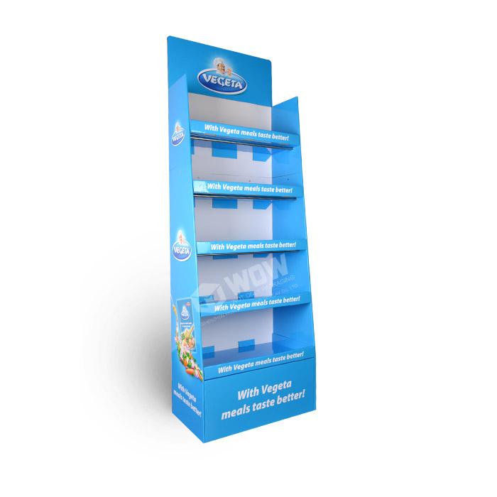 Cup and Saucer Display Shelf with Cardboard End Cap and POP Display Racks