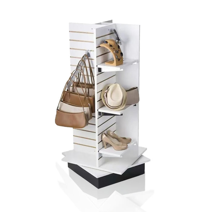 Handbag Turning Display Stand with Plywood Rack