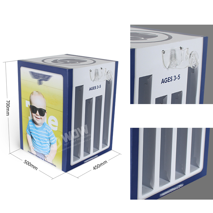 Eyeglass Display Rack Featuring Spinning Display Stand and 4-Sided Product Display Cardboard