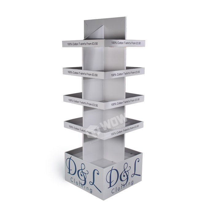 Retail T-Shirt Display with Corrugated Pallet and POP Designs