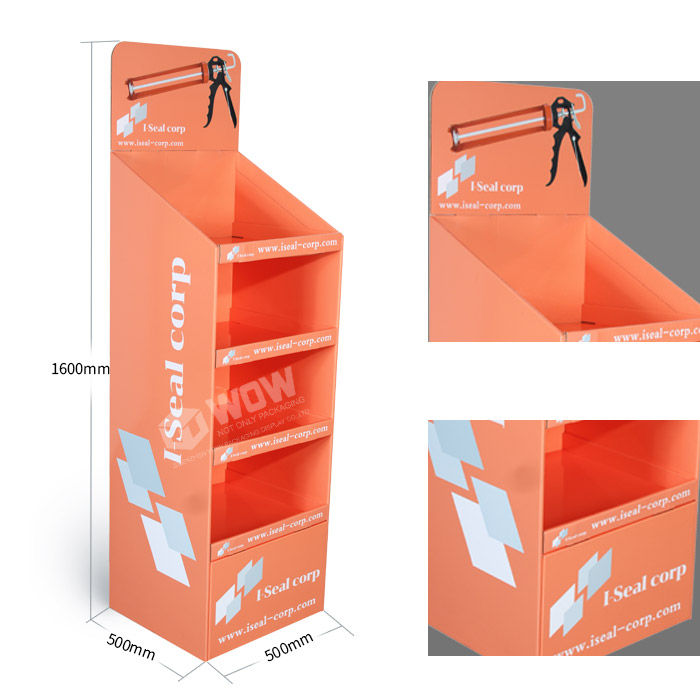 Corrugated Tiered Floor Display Stand for Lubricating Oil Rack