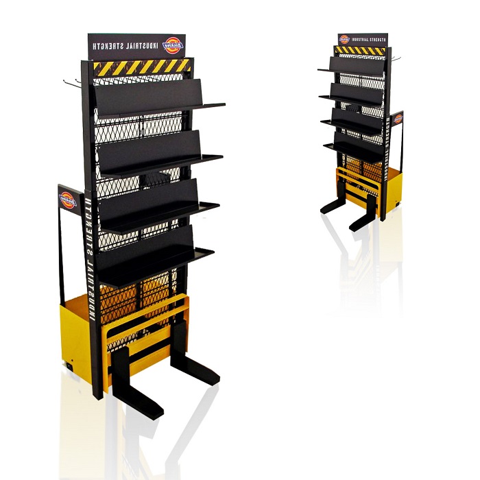 Creative Metal FSDU Display Rack for Lubricating Oil with Wheels