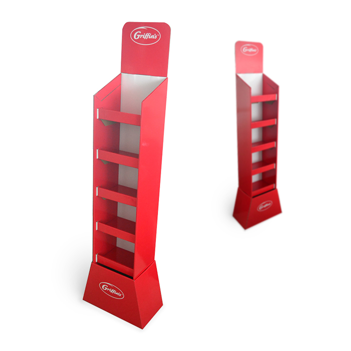 Retail Snack Display Racks with Cardboard Endcap and Floor Display Rack