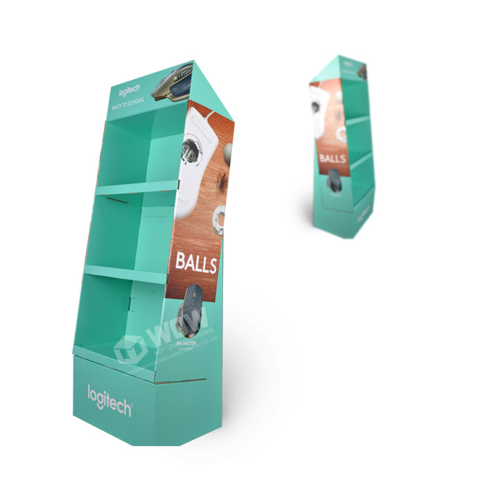 Point of Purchase Cardboard Floor Display for Logitech Mouse
