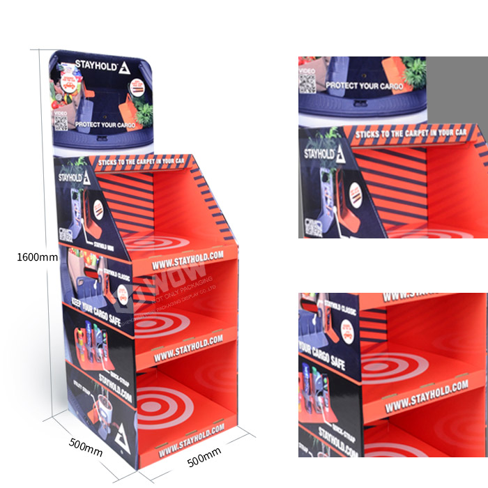 Creative Car Accessories Display Rack with FSDU Retail and PLV Carton Solutions
