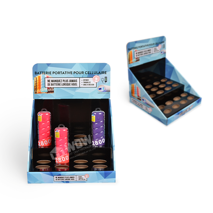 PDQ Carton Power Bank Display with POS Counter Display