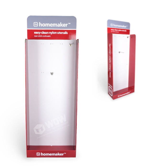 Tool Display Stand Featuring Cardboard Displays with Hooks and POP Display Solutions in Corrugated Design