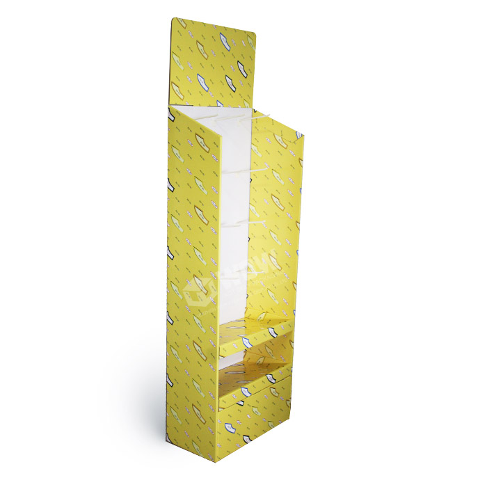 Corrugated Retail Sock Display Rack with Hanging Displays