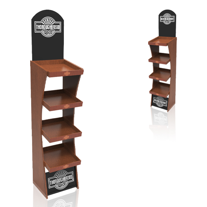 Wooden Wine Bottle Display Rack with Bespoke FSDU