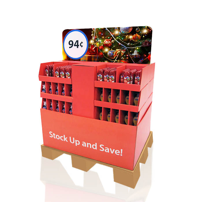 Christmas Cardboard Display Stand with Half Pallet for Costco