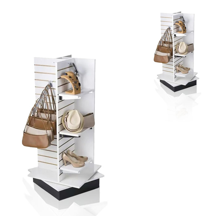 Handbag Turning Display Stand with Plywood Rack