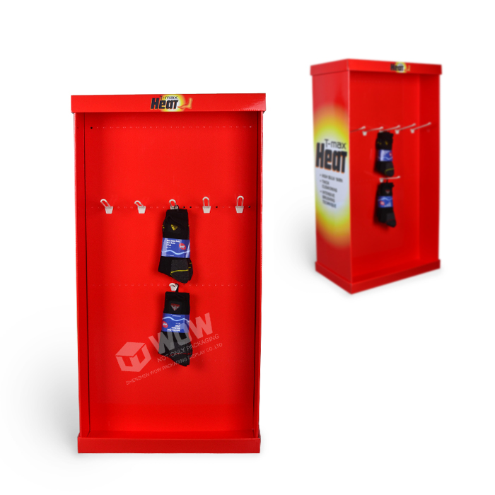 Double-Sided Sock Display Rack with Cardboard Shop Displays and Point of Sale Hanging Display