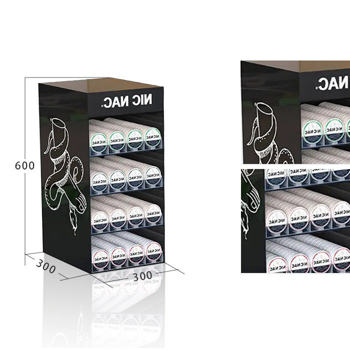 Smoke Shop Display Case with Tabletop Acrylic Rack