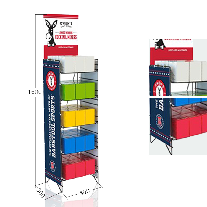 Metal Sports Display Rack for Floor POP Units