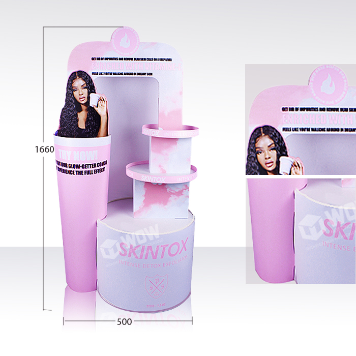 Custom Corrugated Display Stands for Cosmetics