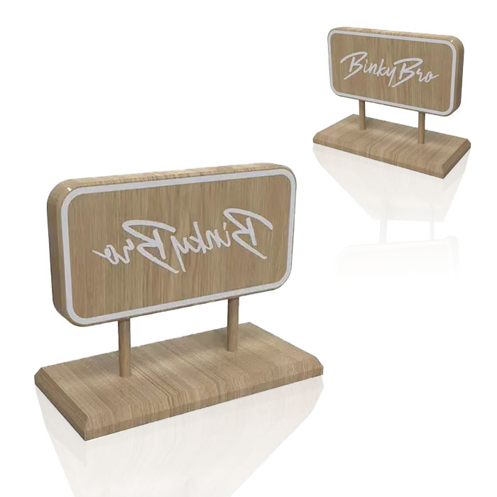 Wooden Table Display Stand for Point of Sale Materials