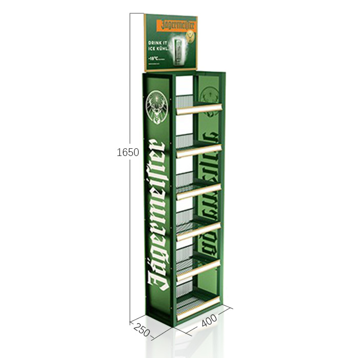 Retail Beer Display with FSDU Stands and Metal Racks