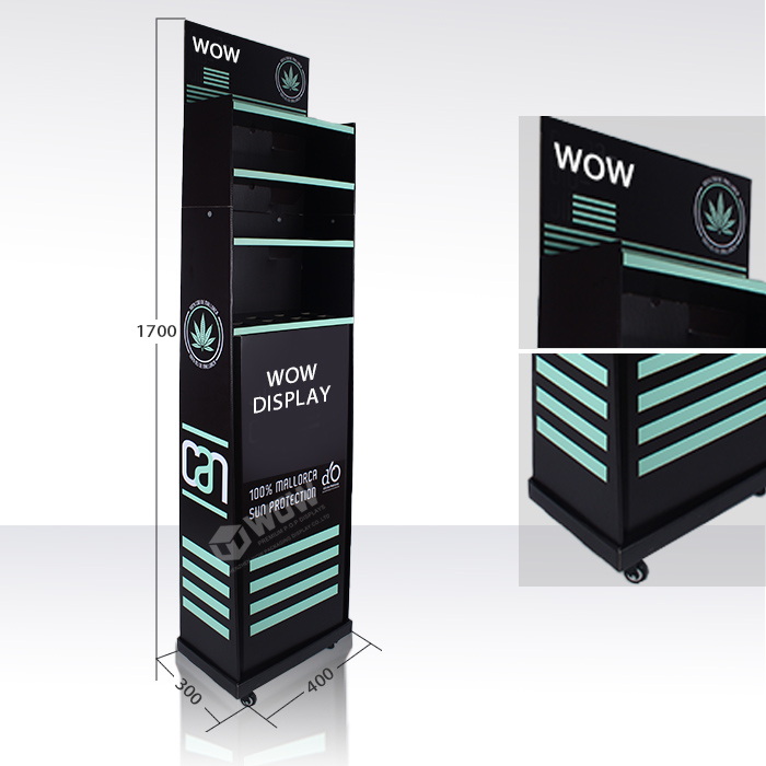 CBD Display Stand with Wheels for Tobacco Store Display