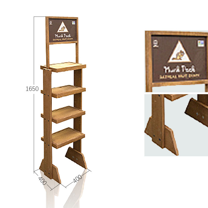 Wine Display Unit with Wood Flooring Display Rack