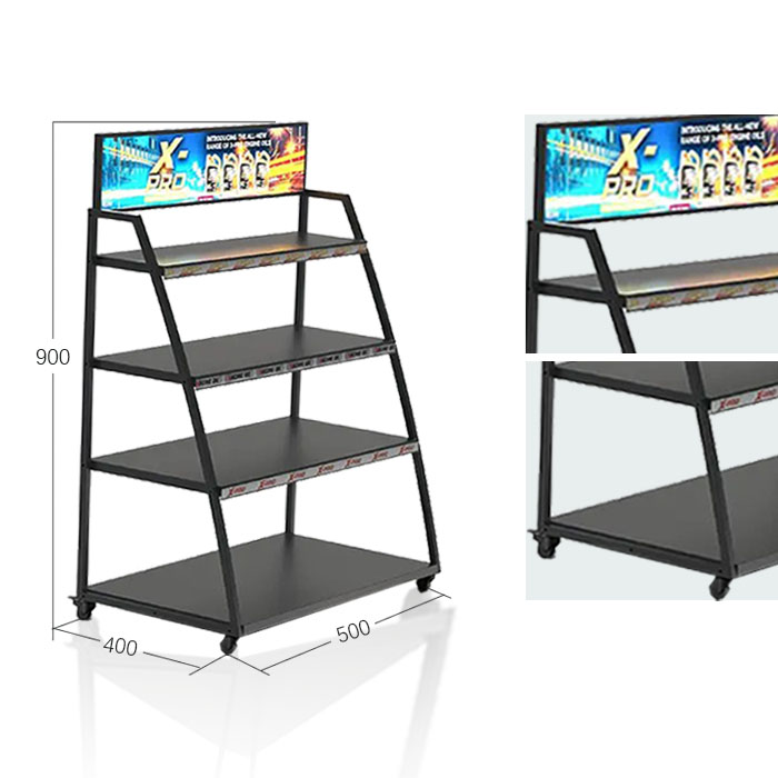 Lubricating Oil Display Stand with Retail Floor Display Options