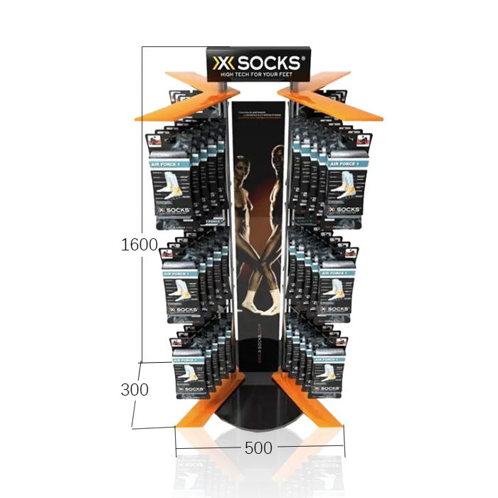 Socks Display Stand for Shop with Hanging Item Rack