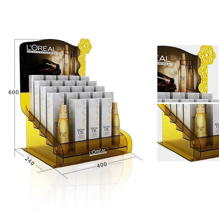 POS Custom Cosmetic Display Stand with Acrylic Counter Shelf