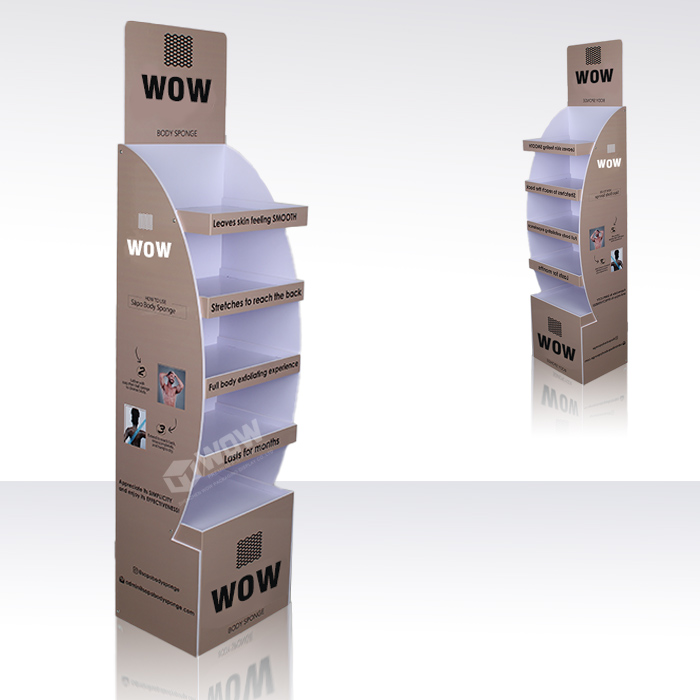 PVC Custom Retail Floor Shampoo Display Stand