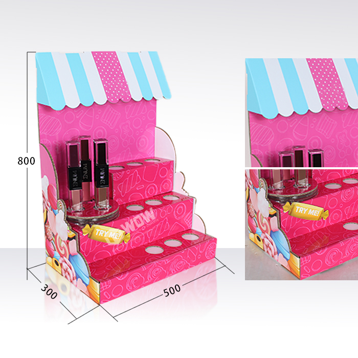 Cardboard Lipstick Counter Display for Retail Stores