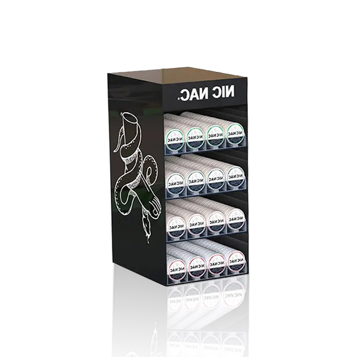 Smoke Shop Display Case with Tabletop Acrylic Rack
