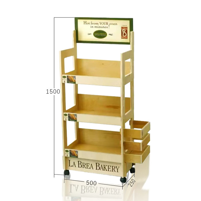 Bakery Bread Display Racks with Retail Floor Display Stand