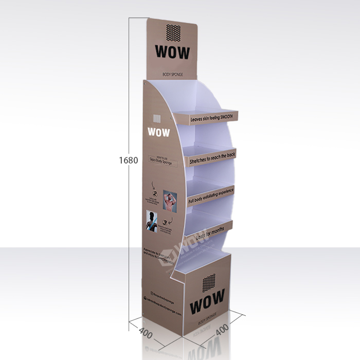 PVC Custom Retail Floor Shampoo Display Stand