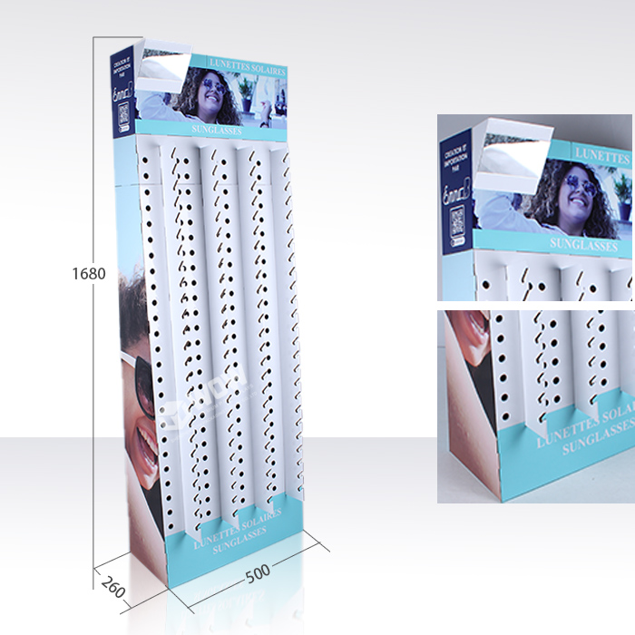 Cardboard Sunglasses Floor Display Rack