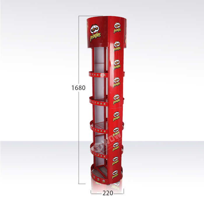 Wire POP Floor Standing Display Rack for Pringles