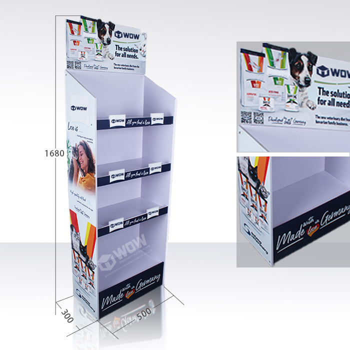 Foam Board Floor Display Stands for Dog Food and Retail Use