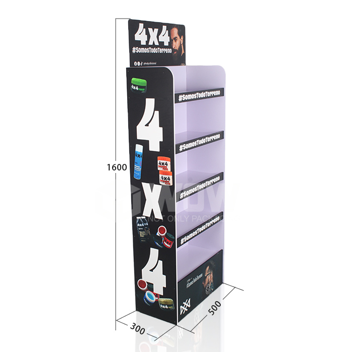 PVC 5-Tier Shelf Display Rack for Razors