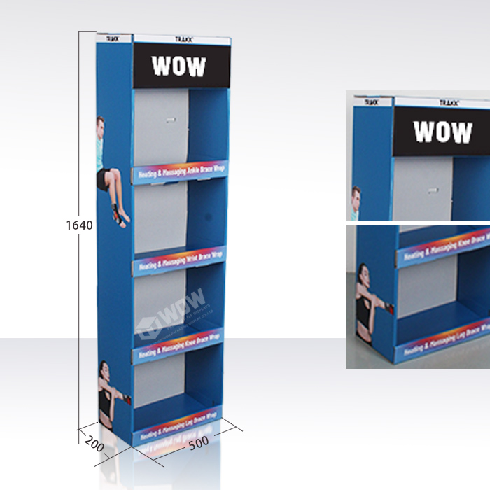 Corrugated Powerwing Display Rack for Sports Shop
