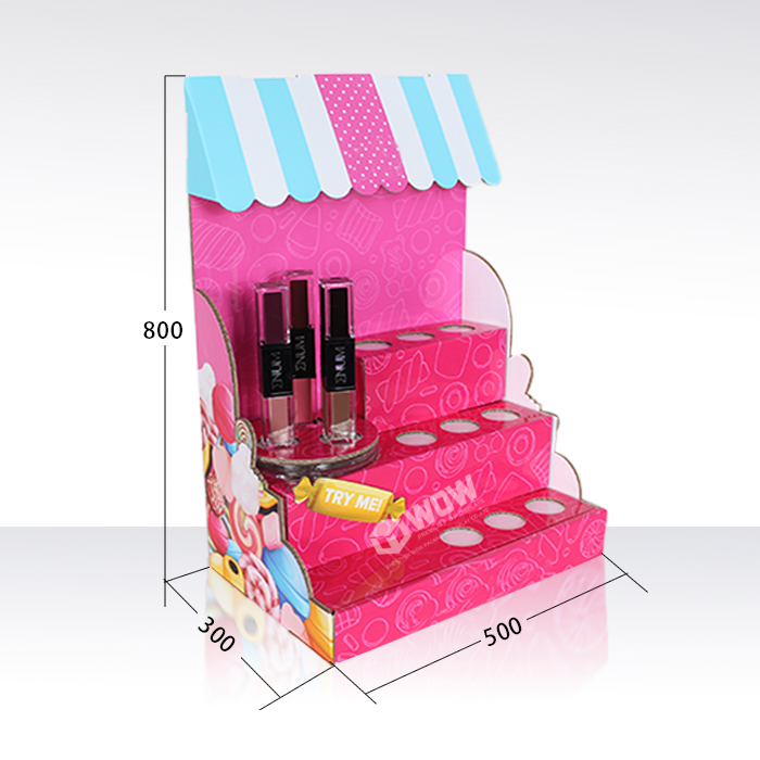 Cardboard Lipstick Counter Display for Retail Stores
