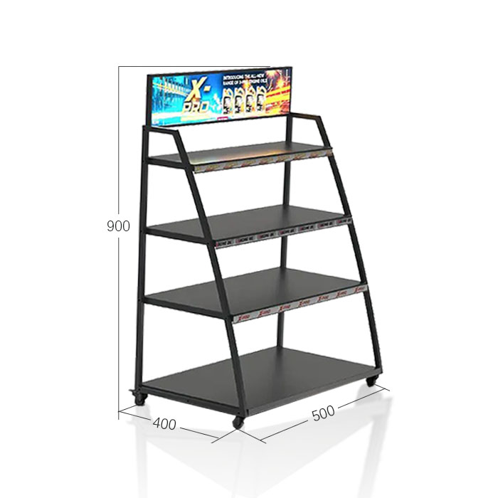 Lubricating Oil Display Stand with Retail Floor Display Options