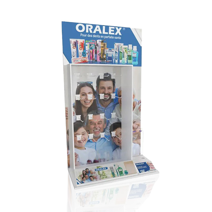 Toothpaste Display Stand with Countertop Rack and Foam Board