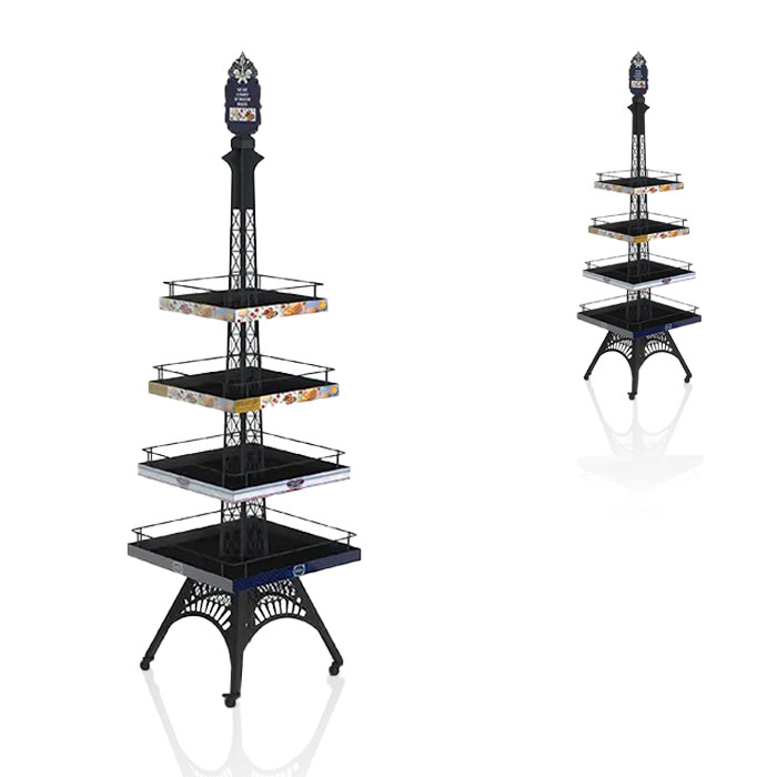 Perfume Shelf Display with Floor Rack and Metal Racks