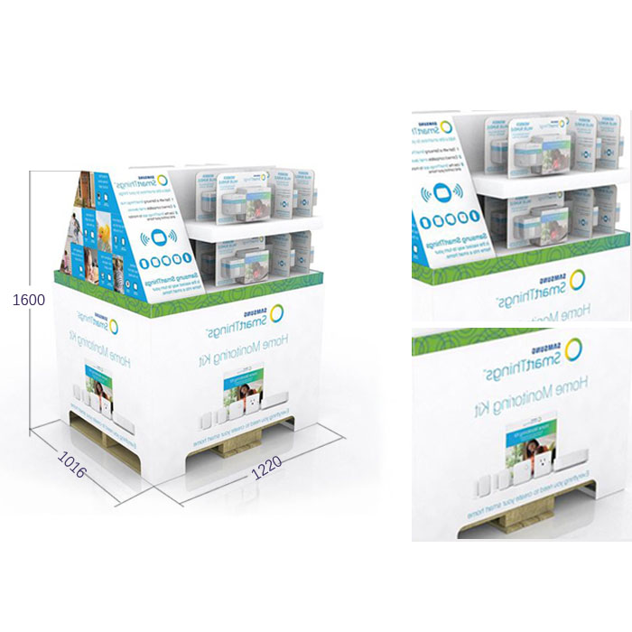 Corrugated Full Pallet Phone Accessories Display Rack for Costco
