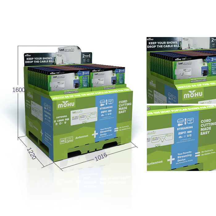 Costco Accessories Rack Display with Cardboard Product Displays